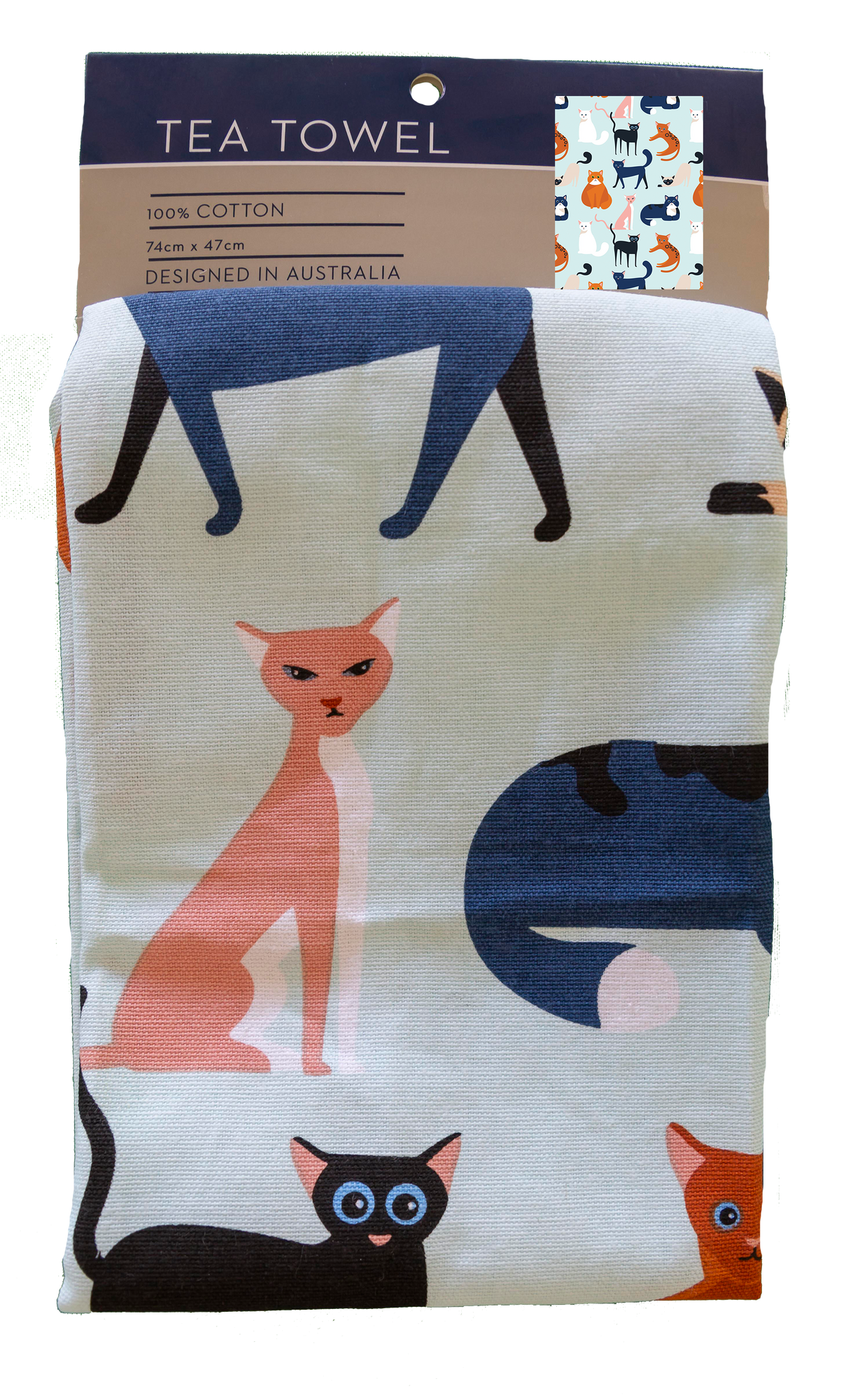 Colourful Cats - Tea Towel