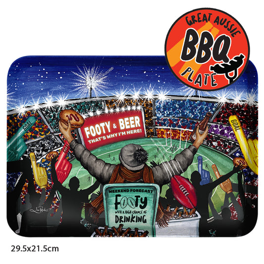 BBQ Plate - AFL Footy & Beer