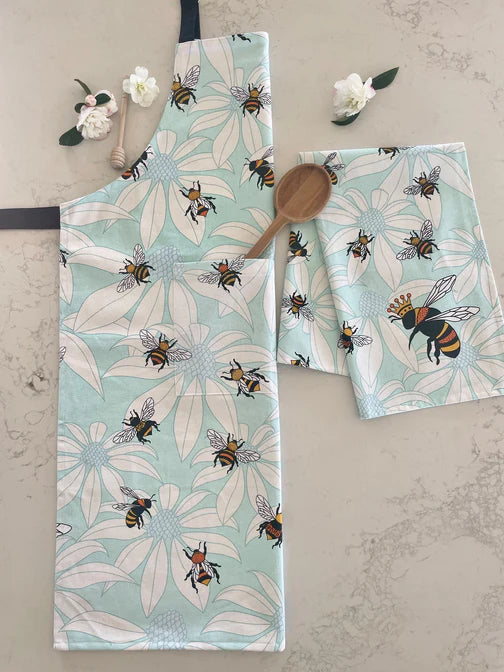 Flower Bees - Tea Towel