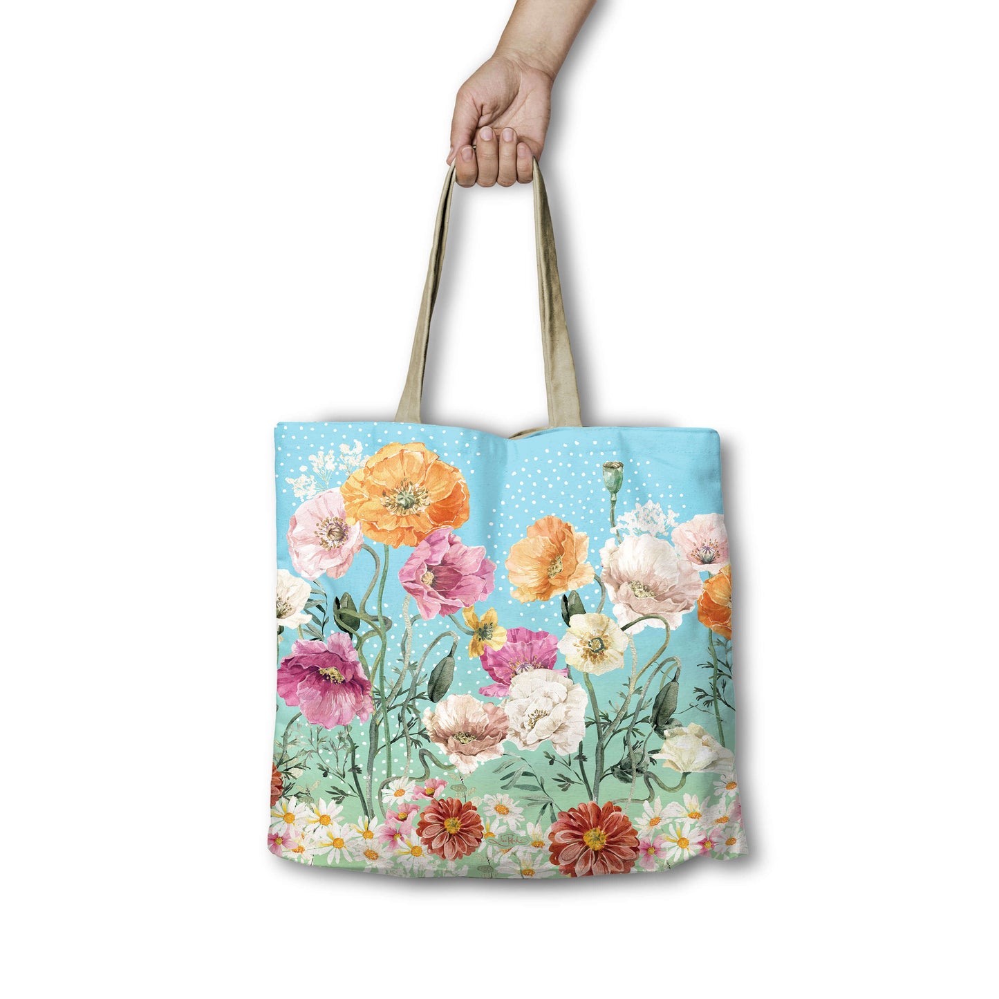 Summer Poppies Shopping Bag