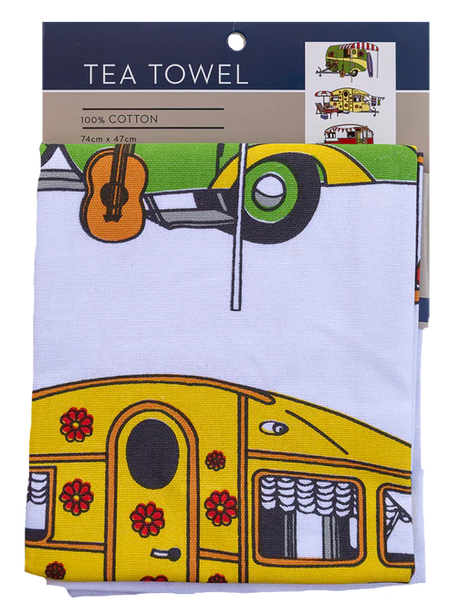 Retro Caravan - Tea Towel