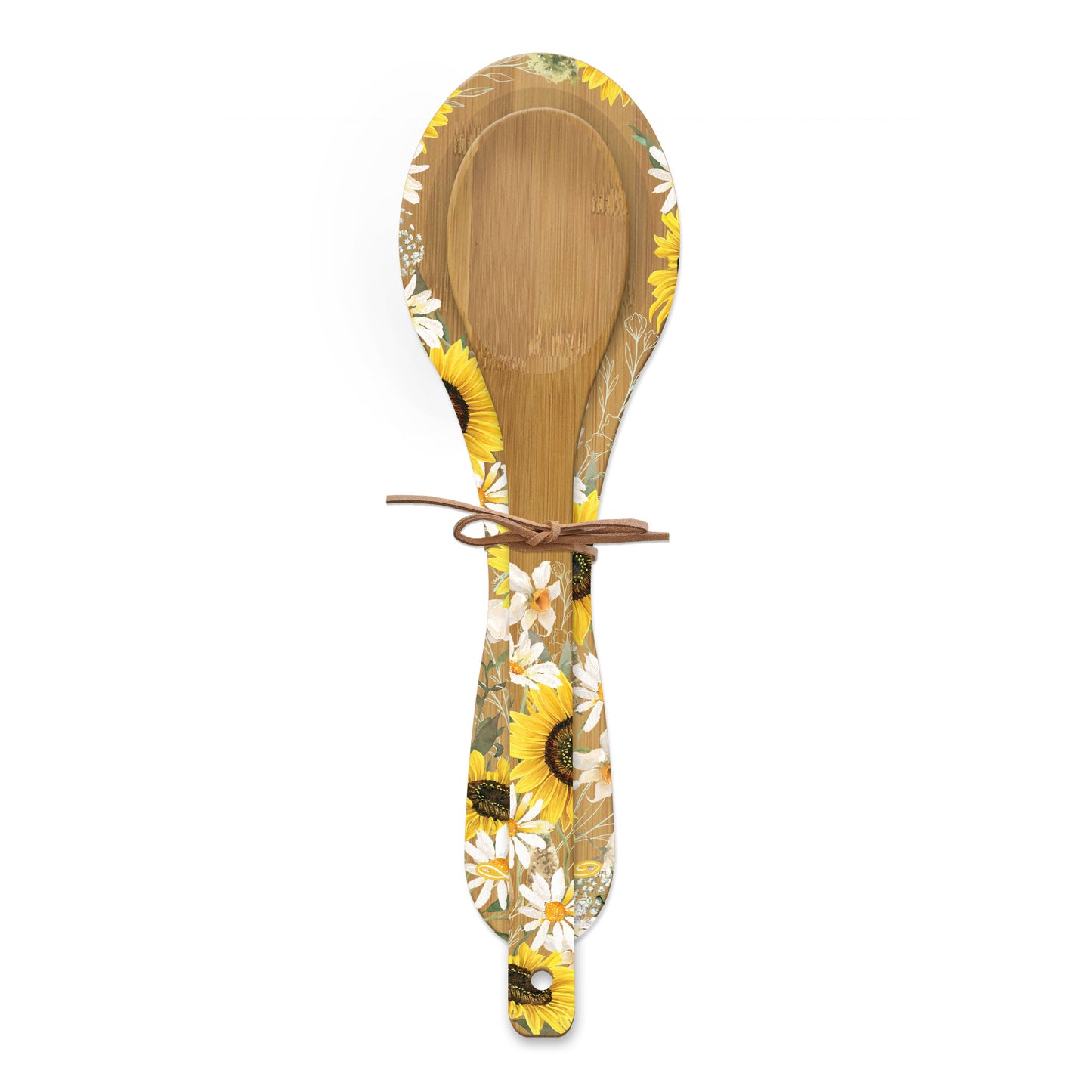 Bamboo Spoon rest & spoon. Includes gift tag. Daisy Chains.