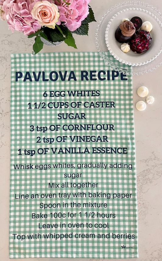 Pavlova Recipe - Tea Towel