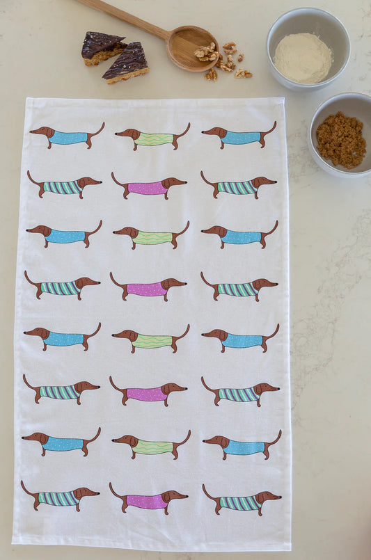 Sausage Dogs - Tea Towel